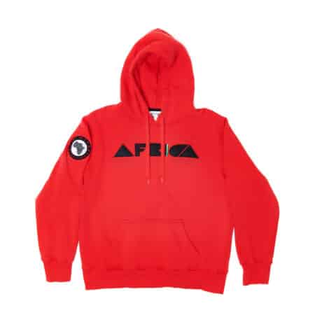 Africa Casual Pullover Hoodie for Athletes – Unisex – Red
