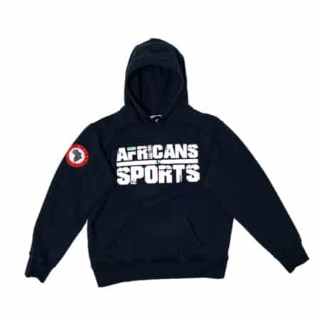 Africans In Sports Casual Pullover Hoodie for Athletes – Unisex – Black
