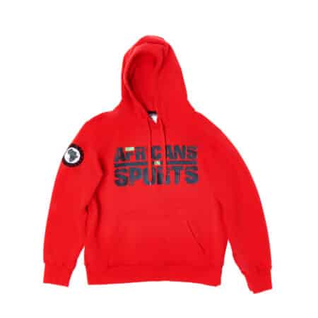 Africans In Sports Casual Pullover Hoodie for Athletes – Unisex – Red