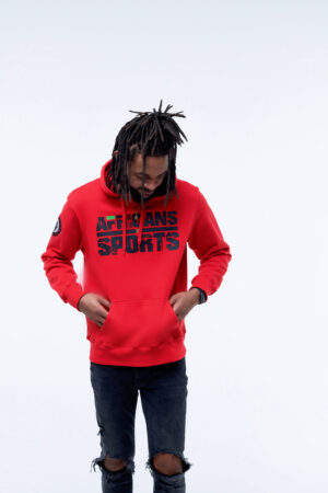 Africans In Sports Casual Pullover Hoodie for Athletes - Unisex - Red ...